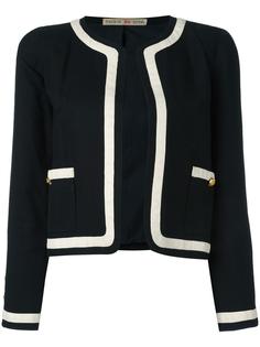 contrast stripe jacket Chanel Vintage