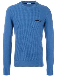 contrast cable knit jumper Paolo Pecora