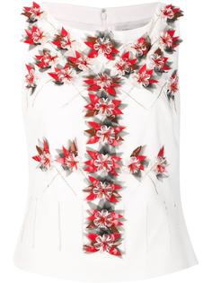 sleeveless embroidered blouse  Carolina Herrera