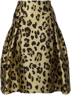 cheetah jacquard skirt  Carolina Herrera