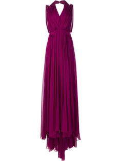 v-neck chiffon gown  Carolina Herrera