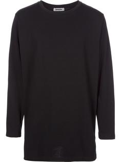 slit hem longsleeved T-shirt monkey time