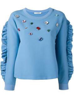 embellished ruffle sleeve sweatshirt Vivetta