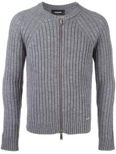 ribbed zip-up cardigan Dsquared2