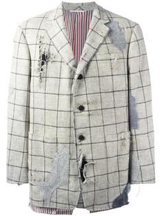 destroyed effect blazer Thom Browne