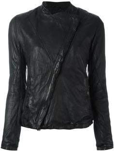 rumpled effect biker jacket Giorgio Brato