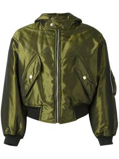 shiny hooded bomber jacket Jean Paul Gaultier Vintage