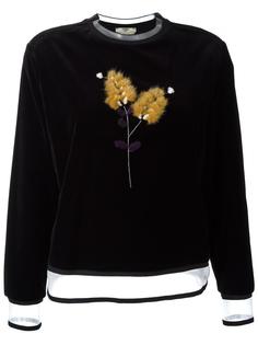 mink fur branch velvet jumper Fendi