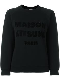 embossed logo sweatshirt Maison Kitsuné