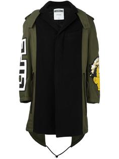 hybrid parka coat Moschino