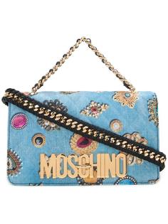 jewel print shoulder bag Moschino