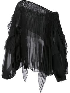 longsleeved pleated blouse Alexandre Vauthier