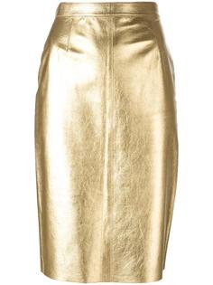 metallic knee length skirt Moschino Vintage