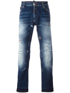 distressed straight-leg jeans Philipp Plein