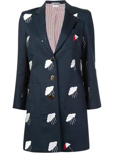 embroidered mid-length jacket Thom Browne