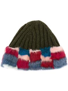 fur trim beanie  Mr &amp; Mrs Italy