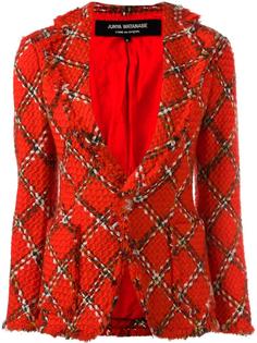 boucle knit tartan fitted jacket Junya Watanabe Comme Des Garçons Vintage