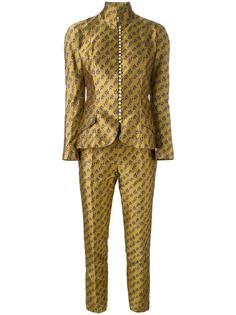floral embroidery trouser suit Christian Dior Vintage
