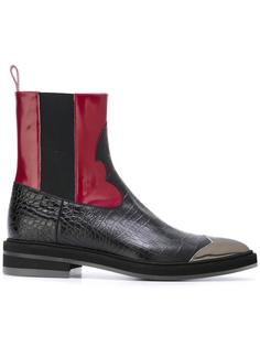 contrast panel pointed boots Antonio Marras