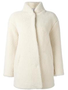 shearling effect coat Maison Kitsuné