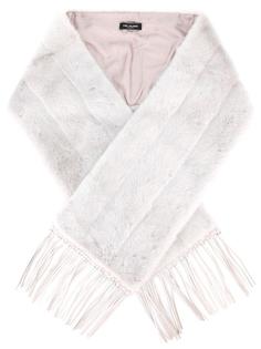 stripe detail fringed scarf Yves Salomon