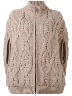 cable knit zipped jacket Fay