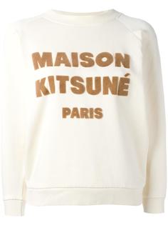 logo print sweatshirt  Maison Kitsuné