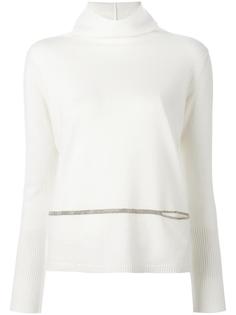 ribbed detailing turtleneck jumper Fabiana Filippi