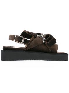 crystal bow sandals Nº21