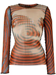 'Face and Spiral' printed top Jean Paul Gaultier Vintage