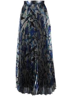 long pleated lamé skirt Christopher Kane