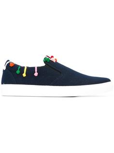 embroidered detailing slip-on sneakers Mira Mikati