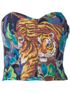 tiger printed bustier top Kenzo Vintage