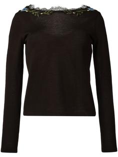 embellished V-neck blouse Alberta Ferretti