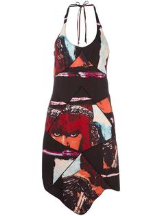 halterneck diagonal panel dress Jean Paul Gaultier Vintage