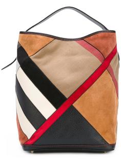 panelled bucket shoulder bag  Burberry