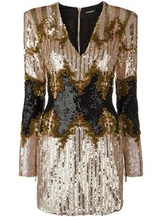 embroidered glass mini dress Balmain