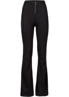 Брюки-клеш на молнии (черный) Bonprix