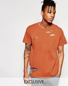 Свободная футболка Reclaimed Vintage - Коричневый