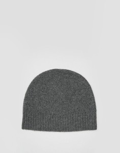 Кашемировая шапка-бини Selected Homme - Серый