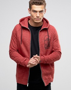 Красное худи на молнии с маленьким логотипом Nike 805134-674 - Красный