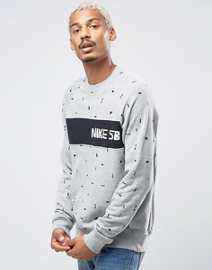 Свитшот с круглым вырезом Nike SB x CH Everett 845376-063 - Серый