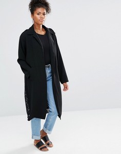 Черный кружевной тренч Liquorish - Черный