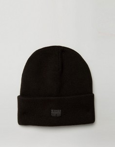 Шапка-бини с отворотом и логотипом G-Star - Черный