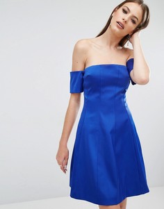 Платье со вставками и открытыми плечами Kendall + Kylie - Синий