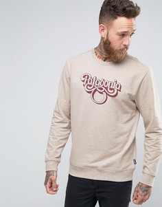 Patagonia Sweatshirt With Script Logo In Regular Fit Khaki - Stone