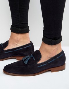 Замшевые лоферы с кисточками Aldo Dahlquist - Темно-синий