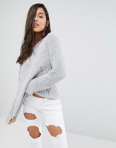 Missguided Chunky Knit Jumper - Серый