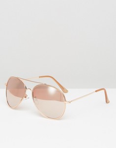 Большие солнцезащитные очки‑авиаторы ASOS - Золотой