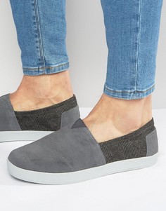 Замшевые кеды-слипоны Toms Avalon - Серый